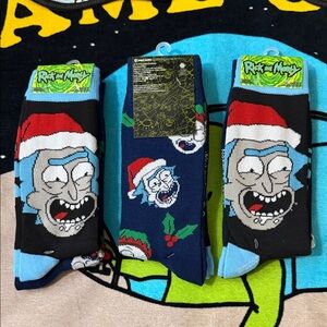 Rick and Morty Holliday Socks - 3 Sets ( 6 pairs )